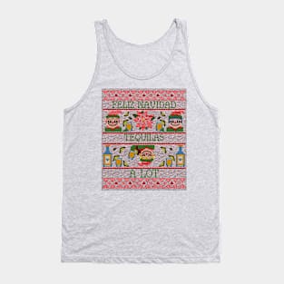 Feliz Navidad Christmas Sweater Tank Top